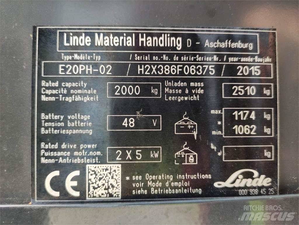 Linde E20-PH-02 Elektro Stapler