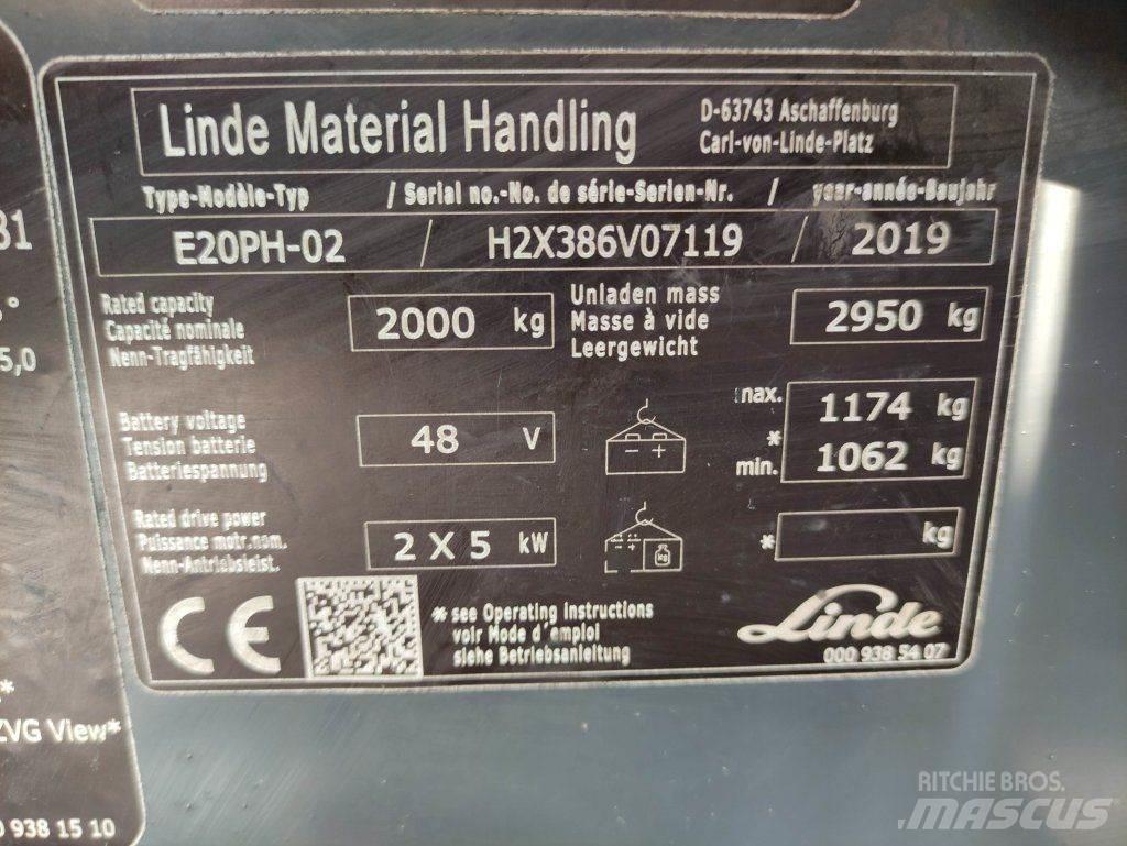 Linde E20PH-02-386 EVO Elektro Stapler