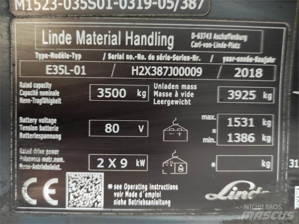 Linde E35L-01-387 Elektro Stapler