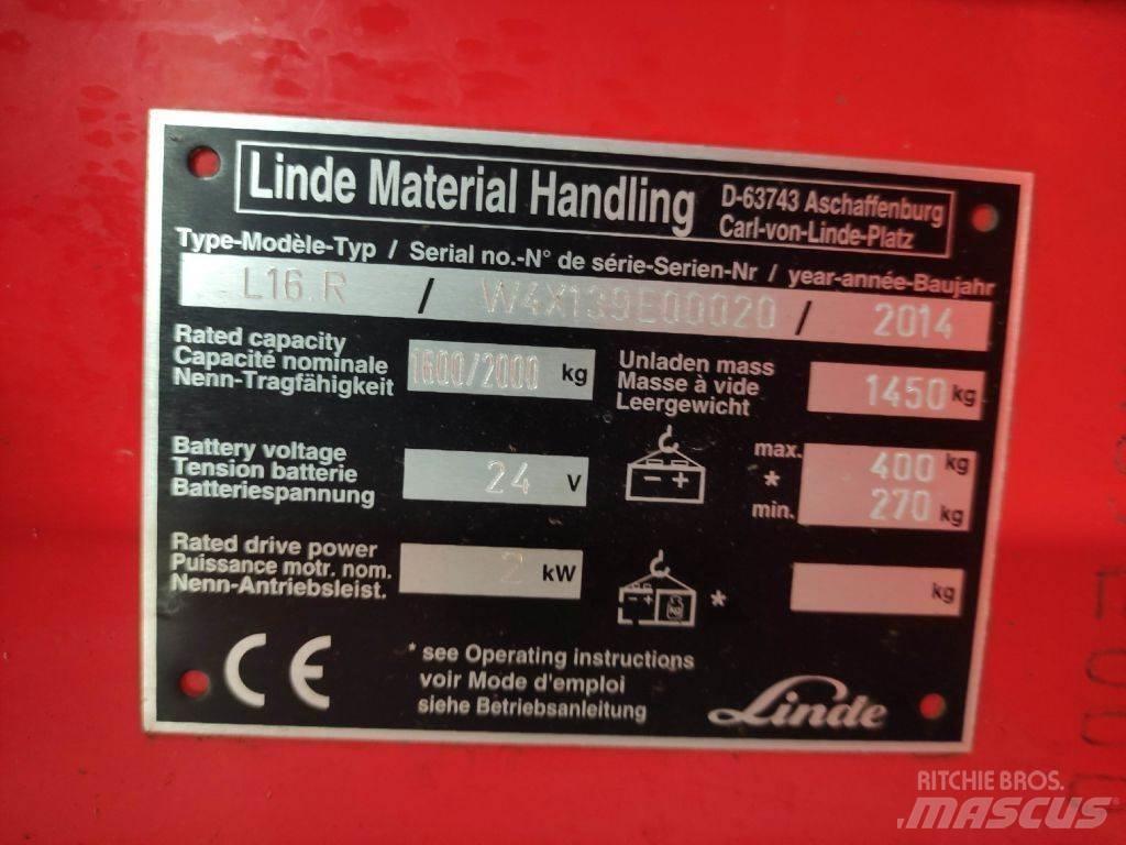 Linde L16R Elektro Stapler