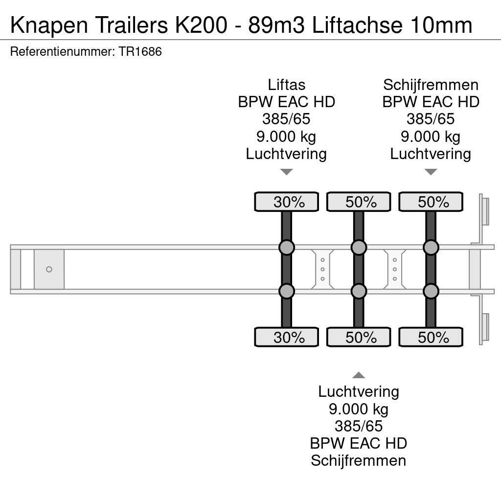 Knapen Trailers K200 - 89m3 Liftachse 10mm Schubbodenauflieger