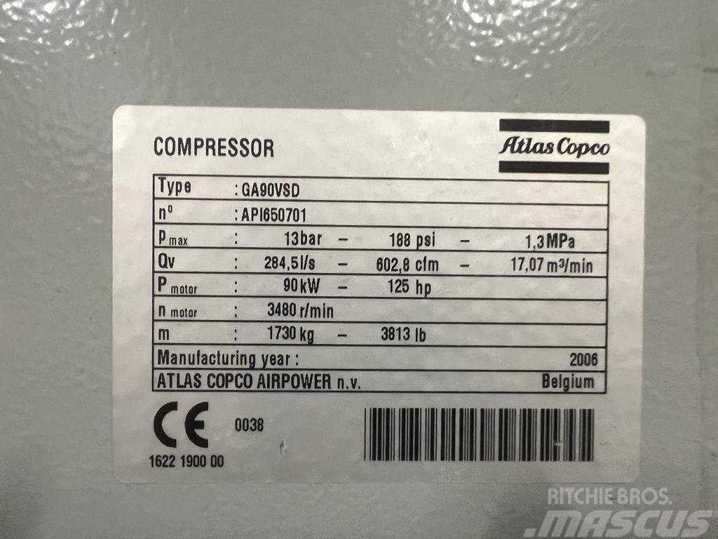 Atlas Copco Compressor, Kompressor GA 90 VSD Kompressoren