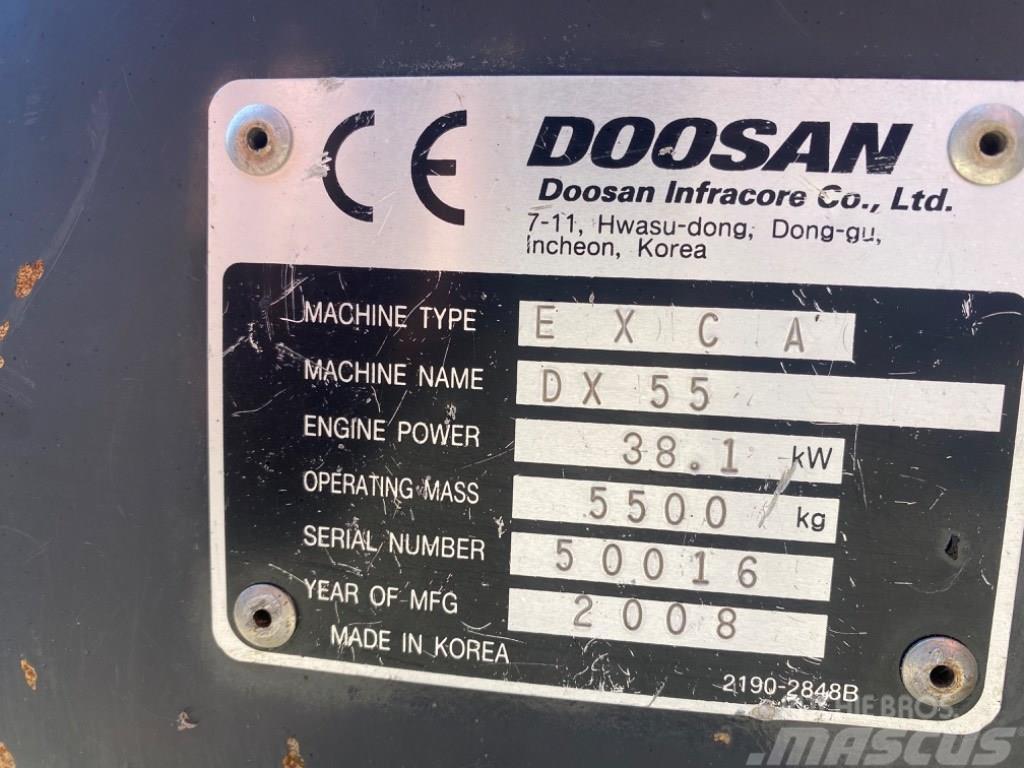Doosan DX 55 Minibagger < 7t