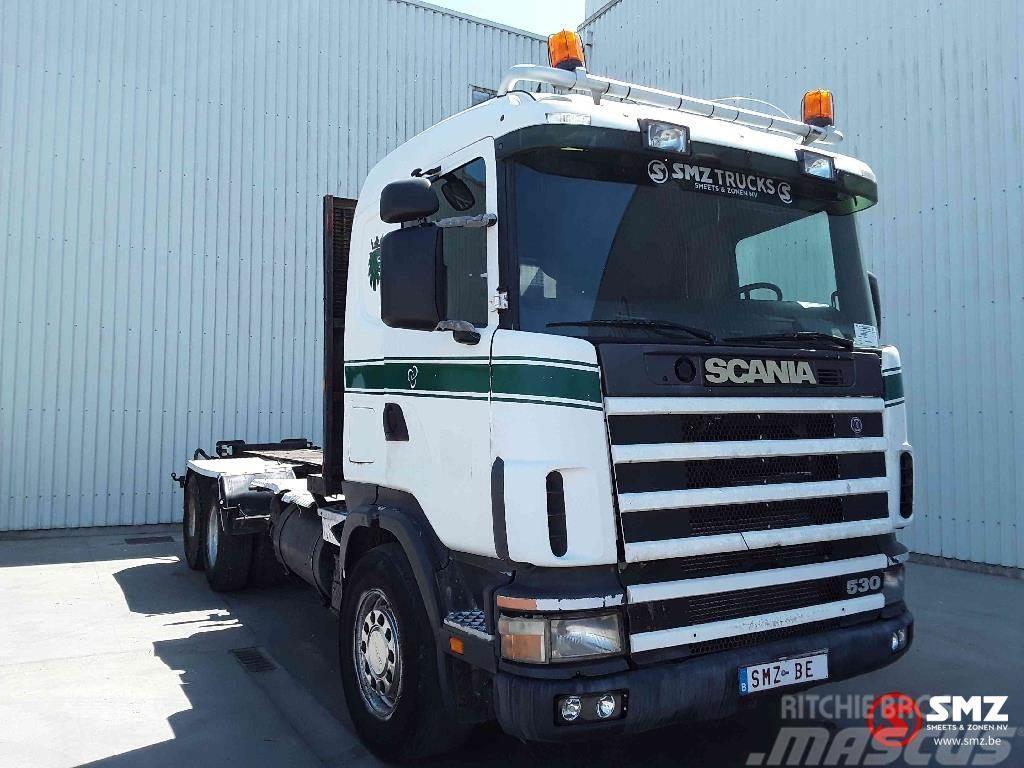 Scania 144 530 6x4 manual pump Pritschenwagen/Pritschenwagen mit Seitenklappe