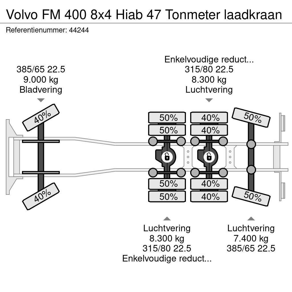 Volvo FM 400 8x4 Hiab 47 Tonmeter laadkraan All-Terrain-Krane
