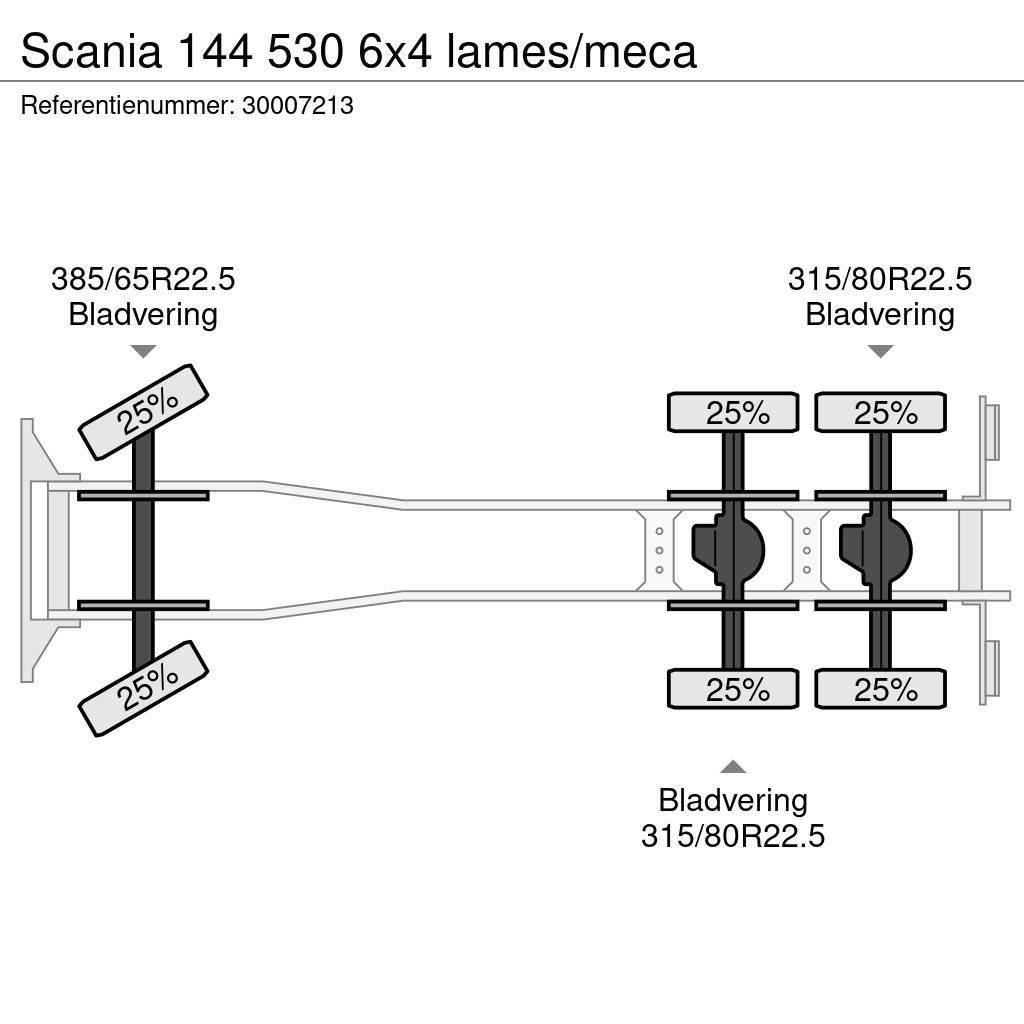 Scania 144 530 6x4 lames/meca Pritschenwagen/Pritschenwagen mit Seitenklappe