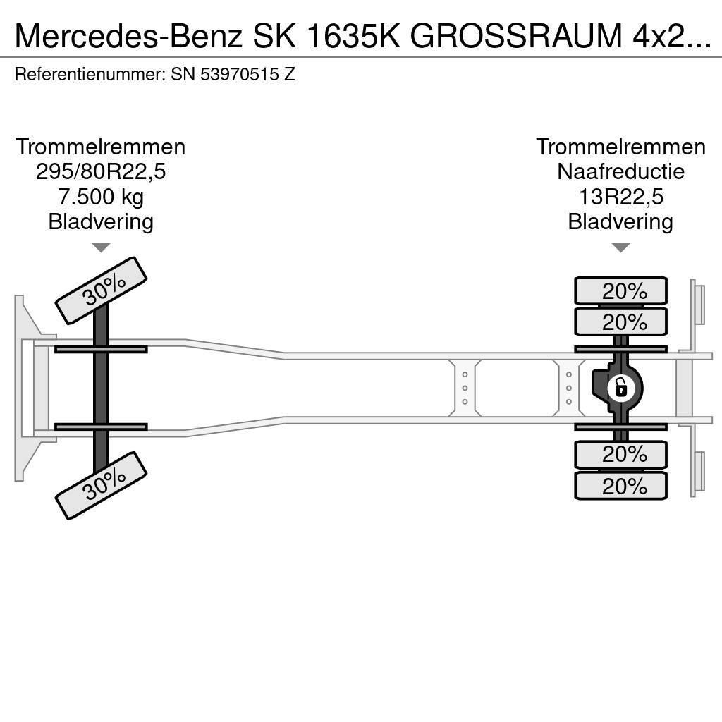 Mercedes-Benz SK 1635K GROSSRAUM 4x2 FULL STEEL CHASSIS (ZF MANU Pritschenwagen/Pritschenwagen mit Seitenklappe