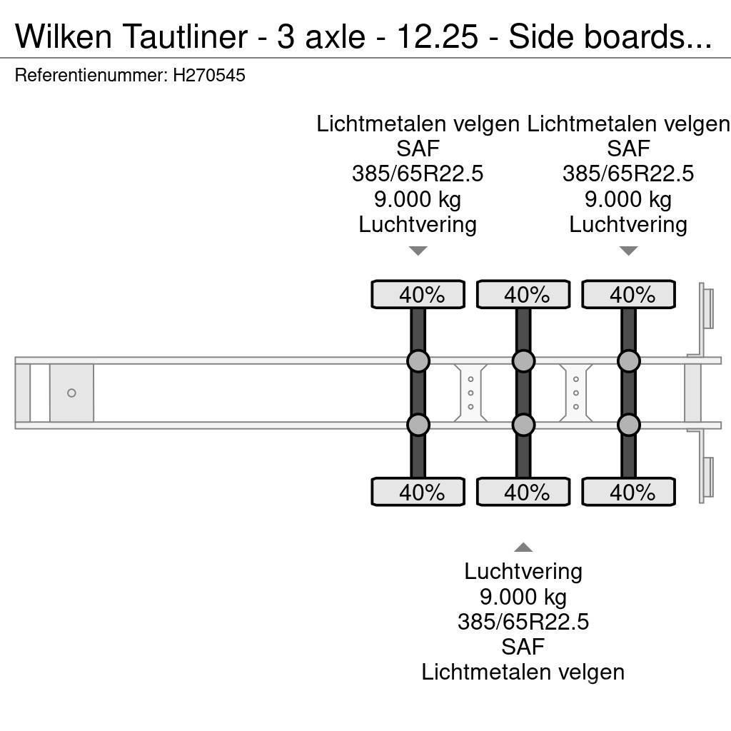  Wilken Tautliner - 3 axle - 12.25 - Side boards - Curtainsiderauflieger