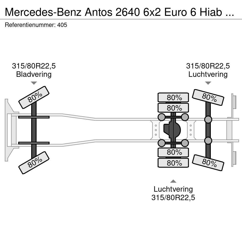 Mercedes-Benz Antos 2640 6x2 Euro 6 Hiab 166K Hipro 2 x Hydr. Ro All-Terrain-Krane