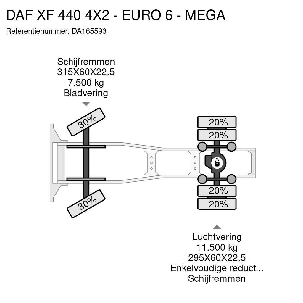 DAF XF 440 4X2 - EURO 6 - MEGA Sattelzugmaschinen