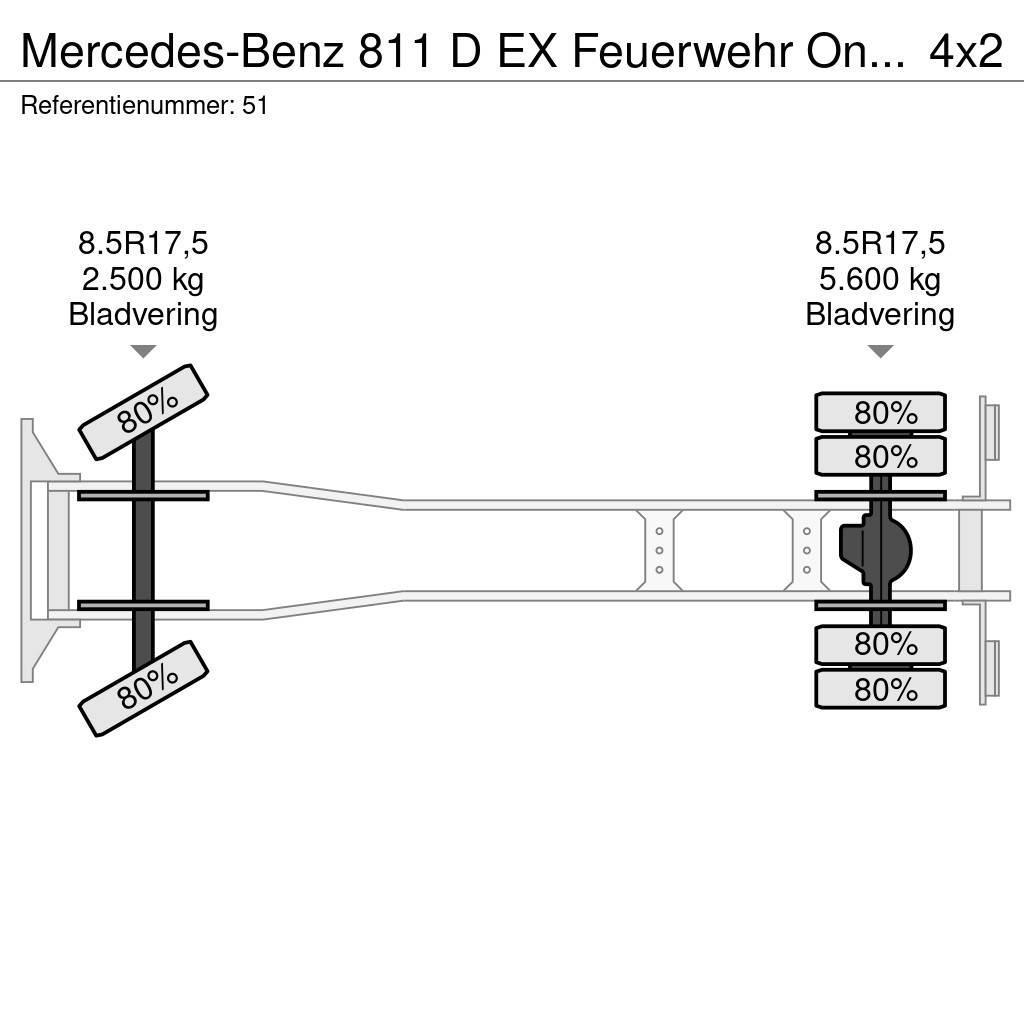 Mercedes-Benz 811 D EX Feuerwehr Only 13.000 KM Like New! Wechselfahrgestell