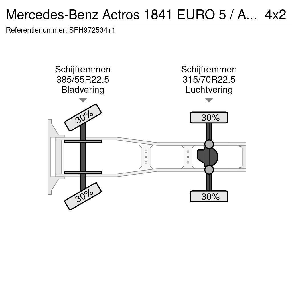 Mercedes-Benz Actros 1841 EURO 5 / AIRCO / RETARDER Sattelzugmaschinen