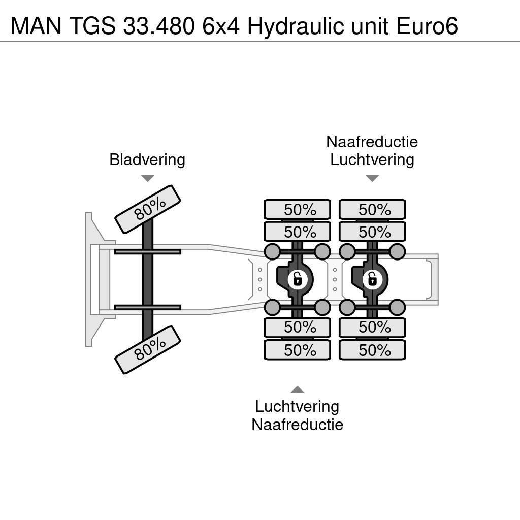 MAN TGS 33.480 6x4 Hydraulic unit Euro6 Sattelzugmaschinen