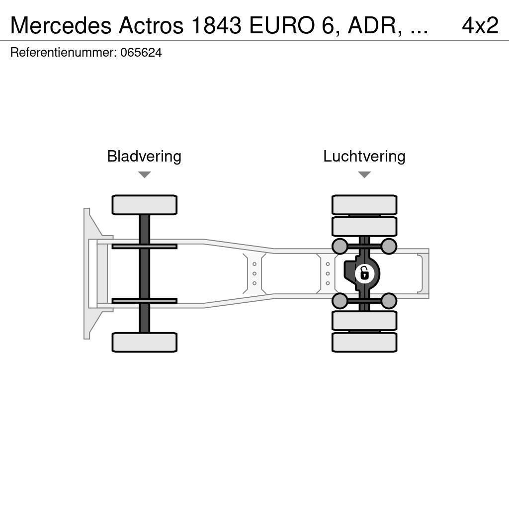Mercedes-Benz Actros 1843 EURO 6, ADR, PTO, Standairco Sattelzugmaschinen
