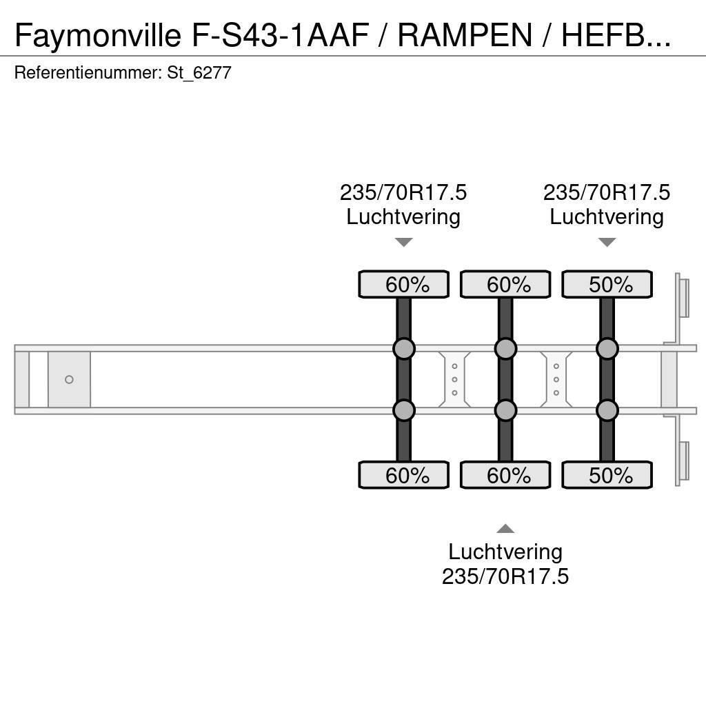 Faymonville F-S43-1AAF / RAMPEN / HEFBED / UITSCHUIFBAAR Tieflader-Auflieger