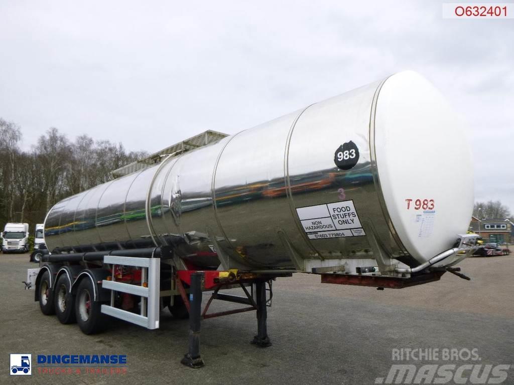  Crane Fruehauf Food tank inox 30 m3 / 1 comp Tankauflieger