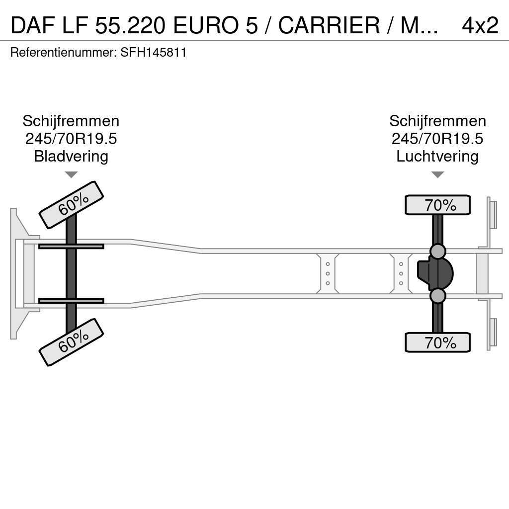 DAF LF 55.220 EURO 5 / CARRIER / MULTITEMPERATUUR / DH Kühlkoffer