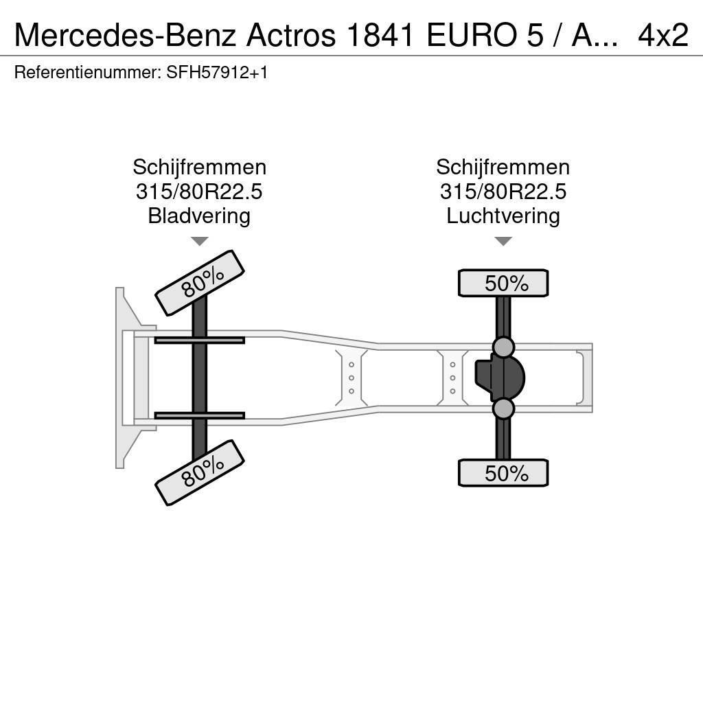 Mercedes-Benz Actros 1841 EURO 5 / AIRCO Sattelzugmaschinen