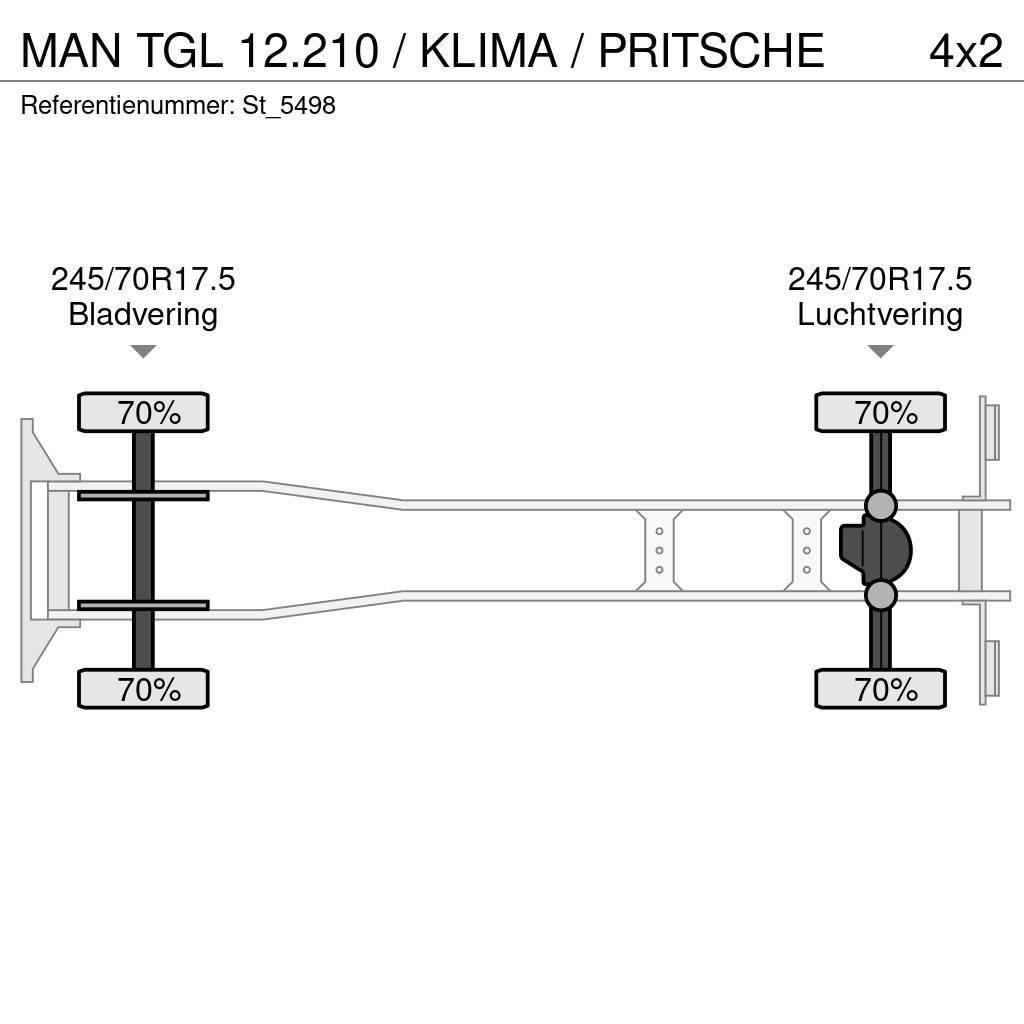MAN TGL 12.210 / KLIMA / PRITSCHE Pritschenwagen/Pritschenwagen mit Seitenklappe