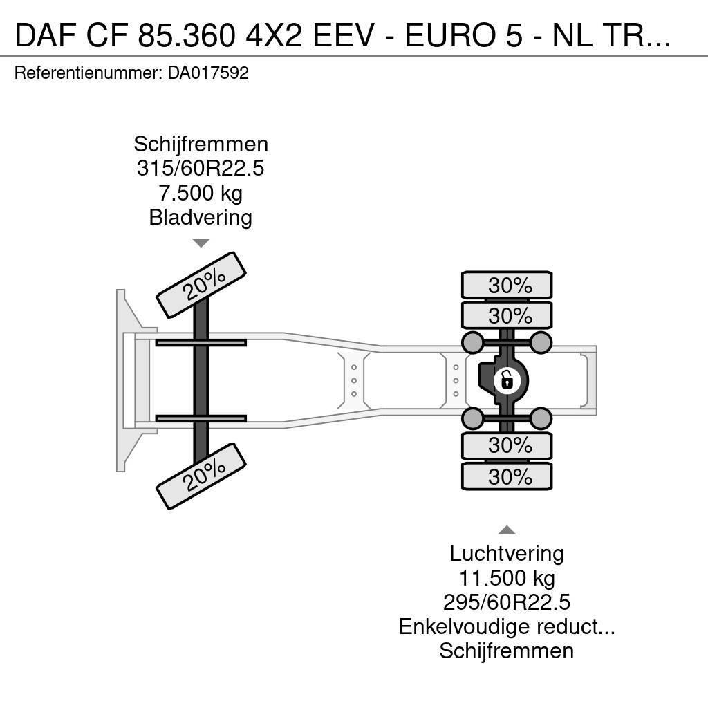 DAF CF 85.360 4X2 EEV - EURO 5 - NL TRUCK - MEGA - 736 Sattelzugmaschinen