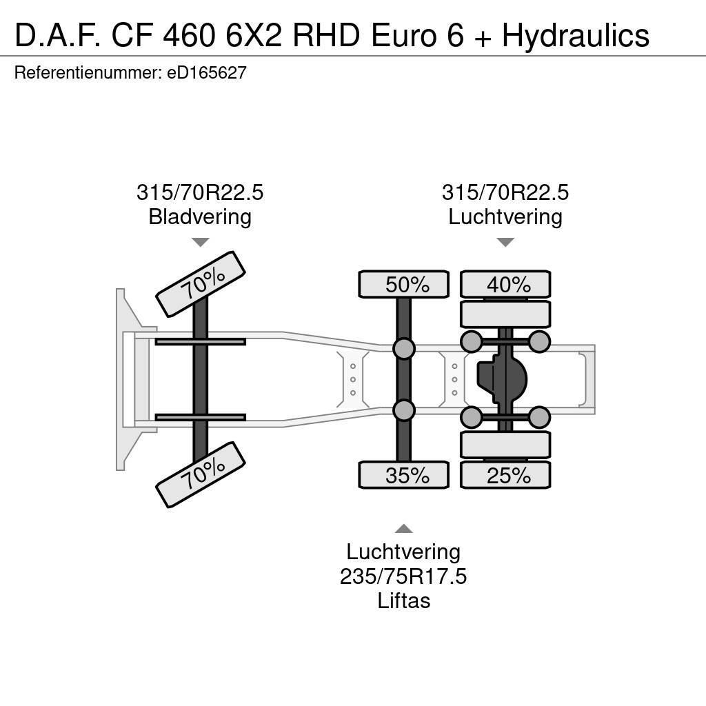 DAF CF 460 6X2 RHD Euro 6 + Hydraulics Sattelzugmaschinen