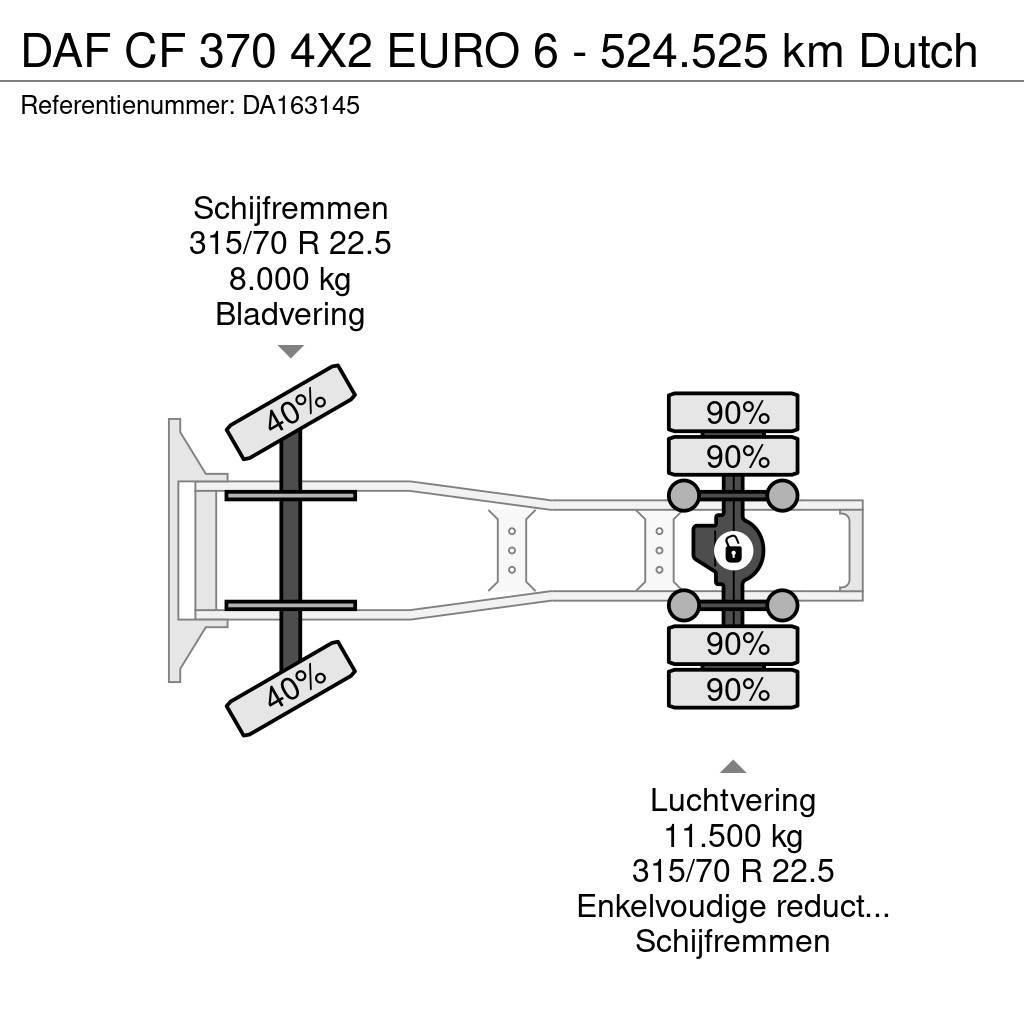DAF CF 370 4X2 EURO 6 - 524.525 km Dutch Sattelzugmaschinen