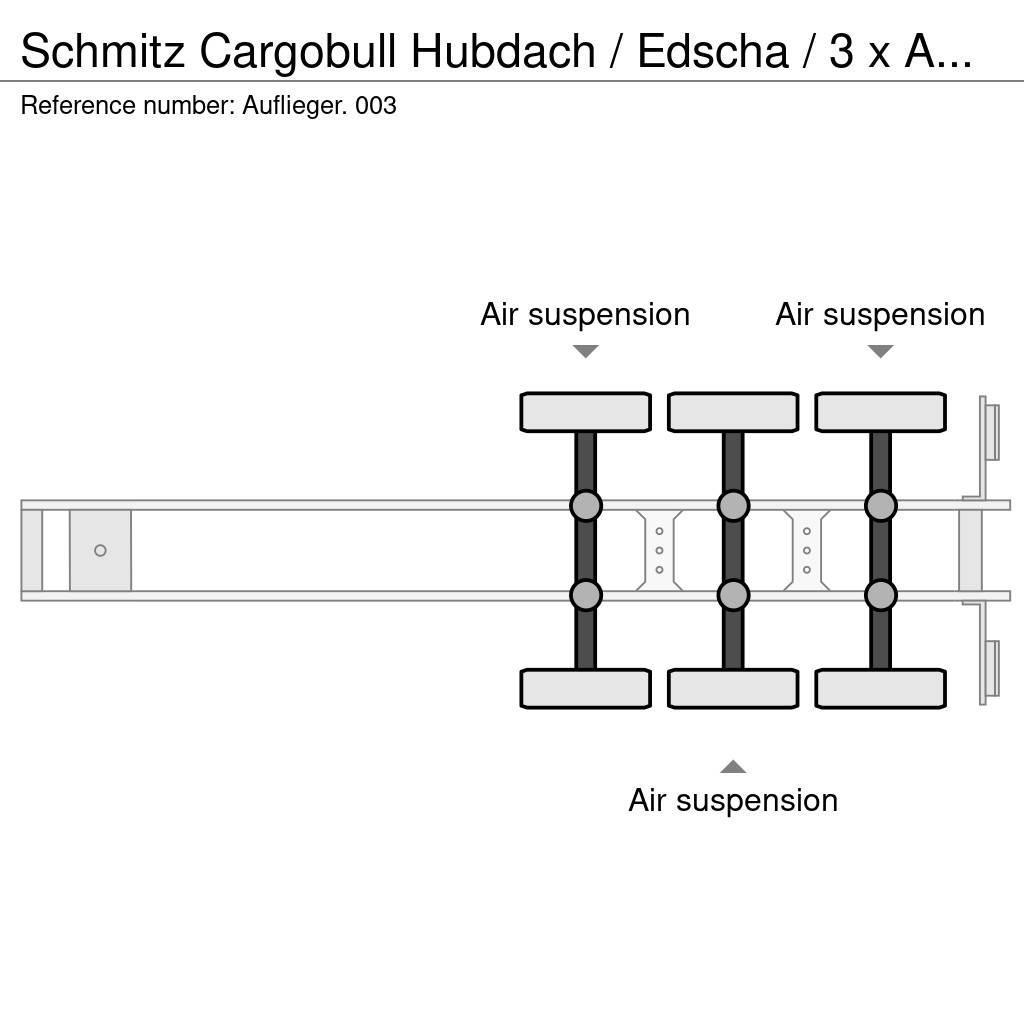 Schmitz Cargobull Hubdach / Edscha / 3 x Achsen Curtainsiderauflieger