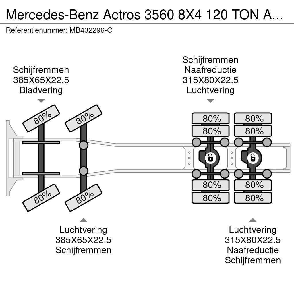 Mercedes-Benz Actros 3560 8X4 120 TON AN RETARDER Sattelzugmaschinen