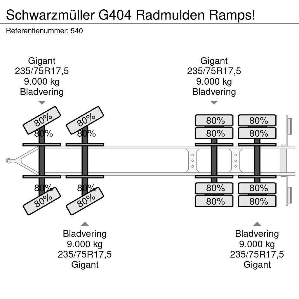 Schwarzmüller G404 Radmulden Ramps! Tieflader