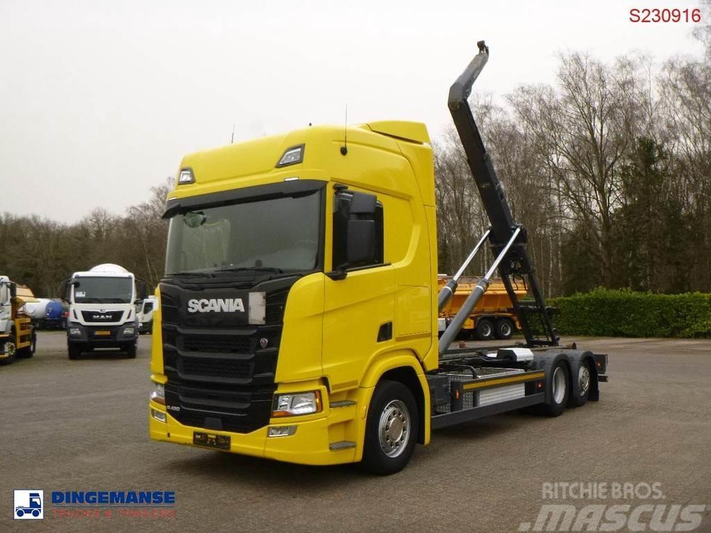 Scania R450 6x2 Euro 6C + Retarder + Meiller container ho Abrollkipper