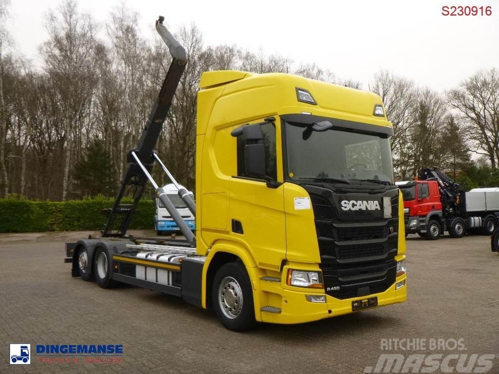 Scania R450 6x2 Euro 6C + Retarder + Meiller container ho Abrollkipper