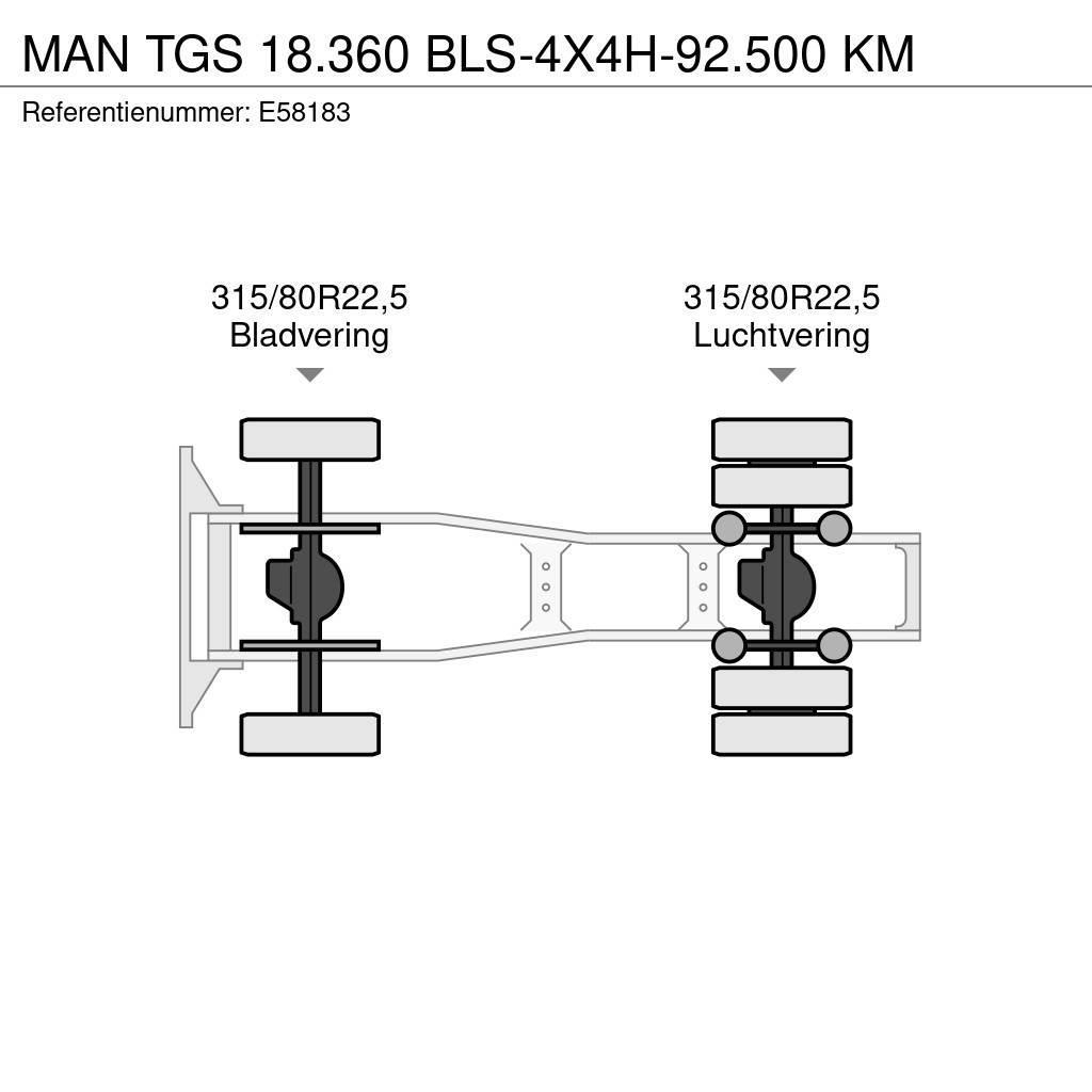 MAN TGS 18.360 BLS-4X4H-92.500 KM Sattelzugmaschinen
