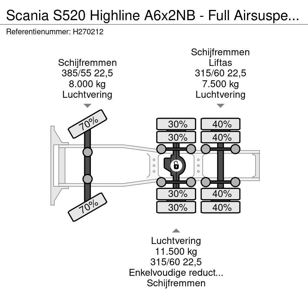 Scania S520 Highline A6x2NB - Full Airsuspension - Optiec Sattelzugmaschinen