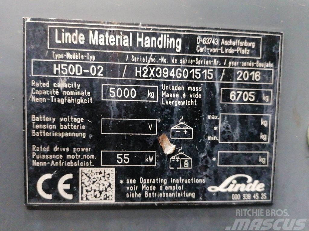 Linde H50D-02 Diesel Stapler