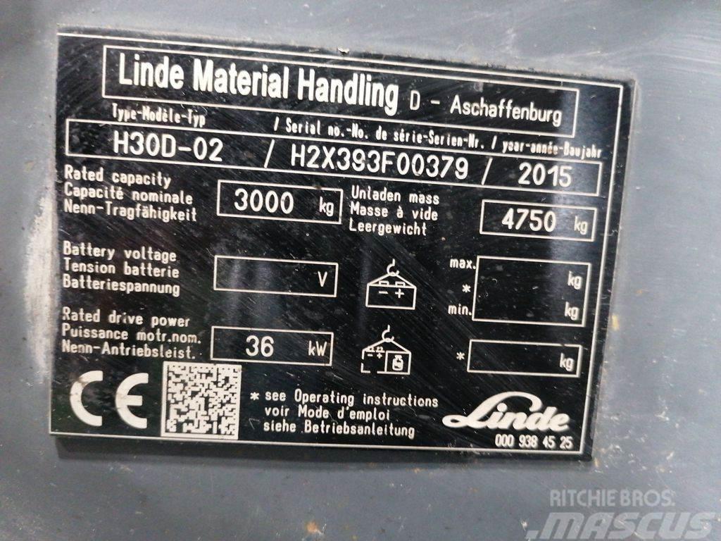 Linde H30D-02 Diesel Stapler
