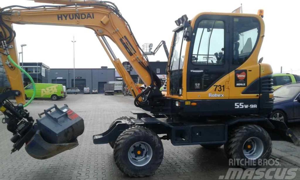 Hyundai R55W-9A *uthyres / only for rent* Mobilbagger
