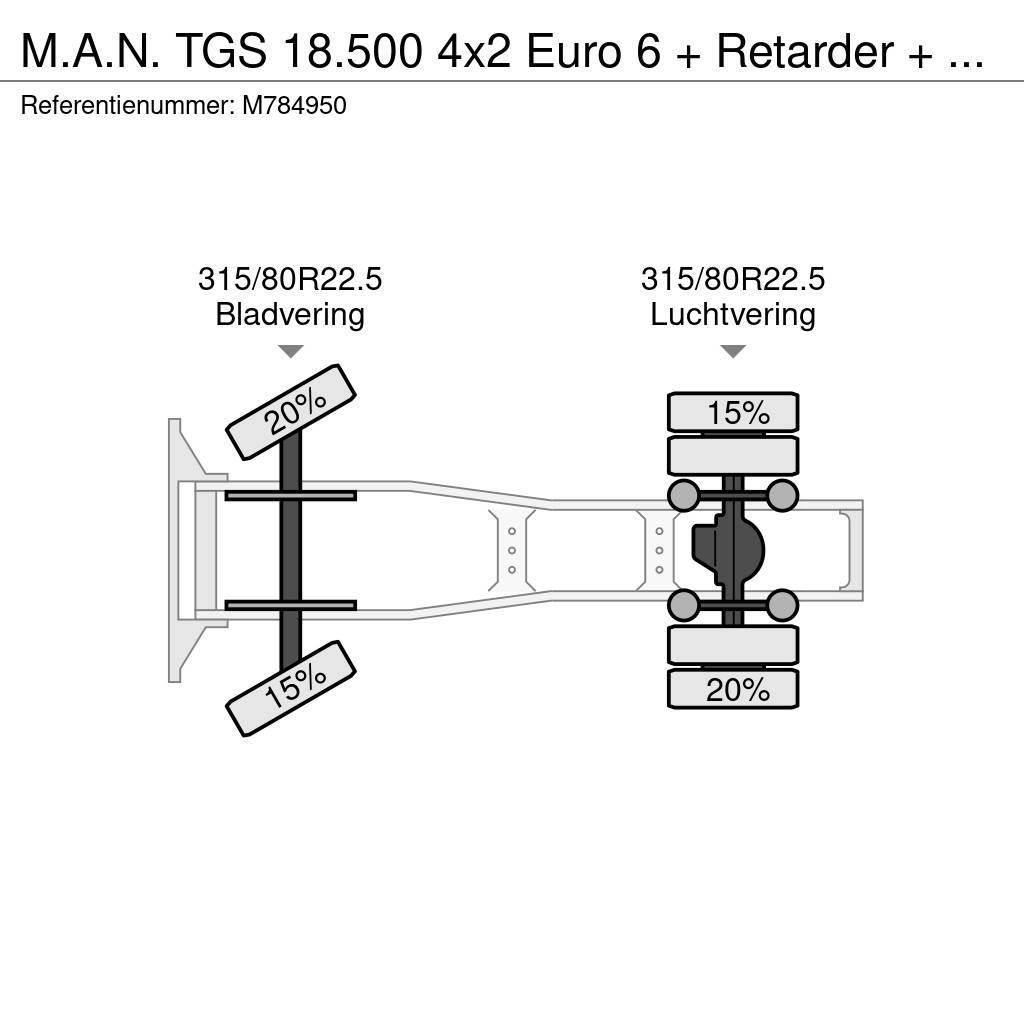 MAN TGS 18.500 4x2 Euro 6 + Retarder + Hydraulics Sattelzugmaschinen