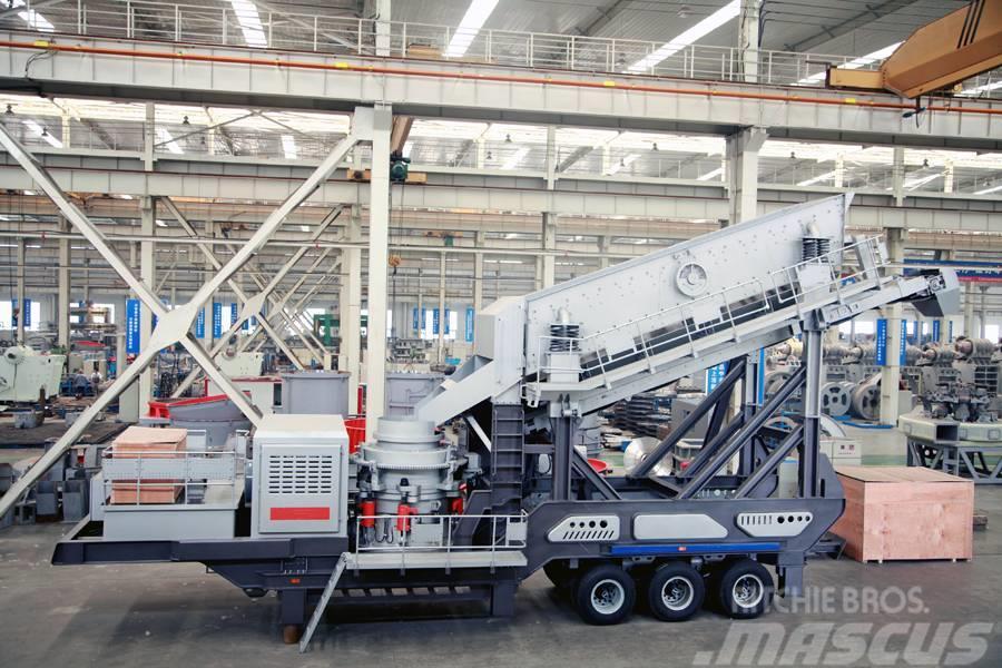 Liming Y3S2160 Mobile hydraulic Cone Crusher with Screen Mobile Brecher