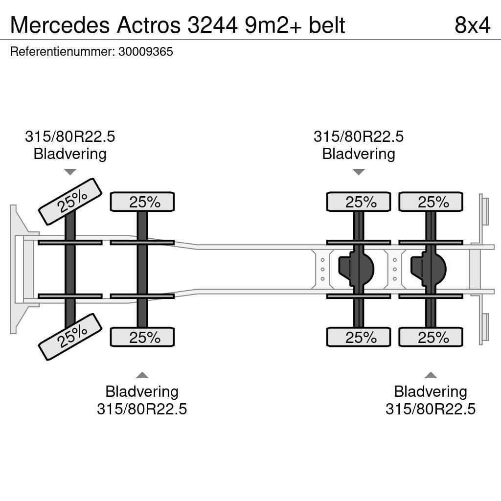 Mercedes-Benz Actros 3244 9m2+ belt Beton-Mischfahrzeuge