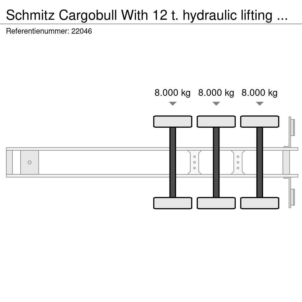 Schmitz Cargobull With 12 t. hydraulic lifting deck for double stock Curtainsiderauflieger