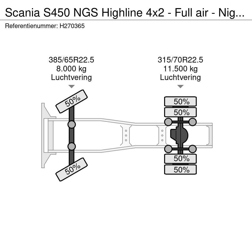 Scania S450 NGS Highline 4x2 - Full air - Night clima - R Sattelzugmaschinen