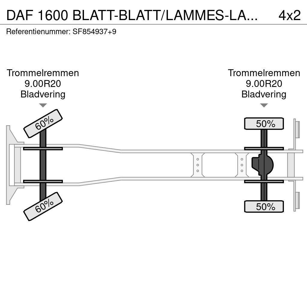DAF 1600 BLATT-BLATT/LAMMES-LAMMES/SPRING-SPRING Pritsche & Plane