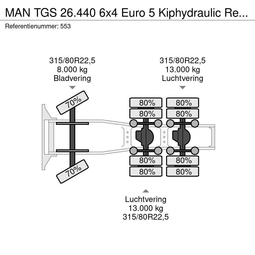 MAN TGS 26.440 6x4 Euro 5 Kiphydraulic Retarder! Sattelzugmaschinen