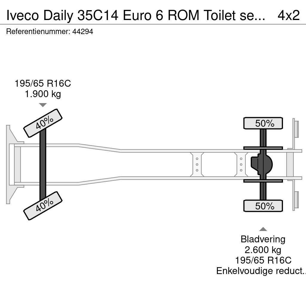 Iveco Daily 35C14 Euro 6 ROM Toilet servicewagen Saug- und Druckwagen