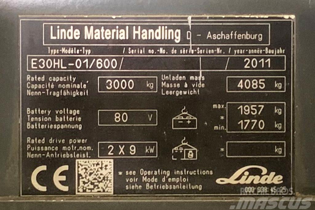 Linde E30HL-01/600 Elektro Stapler