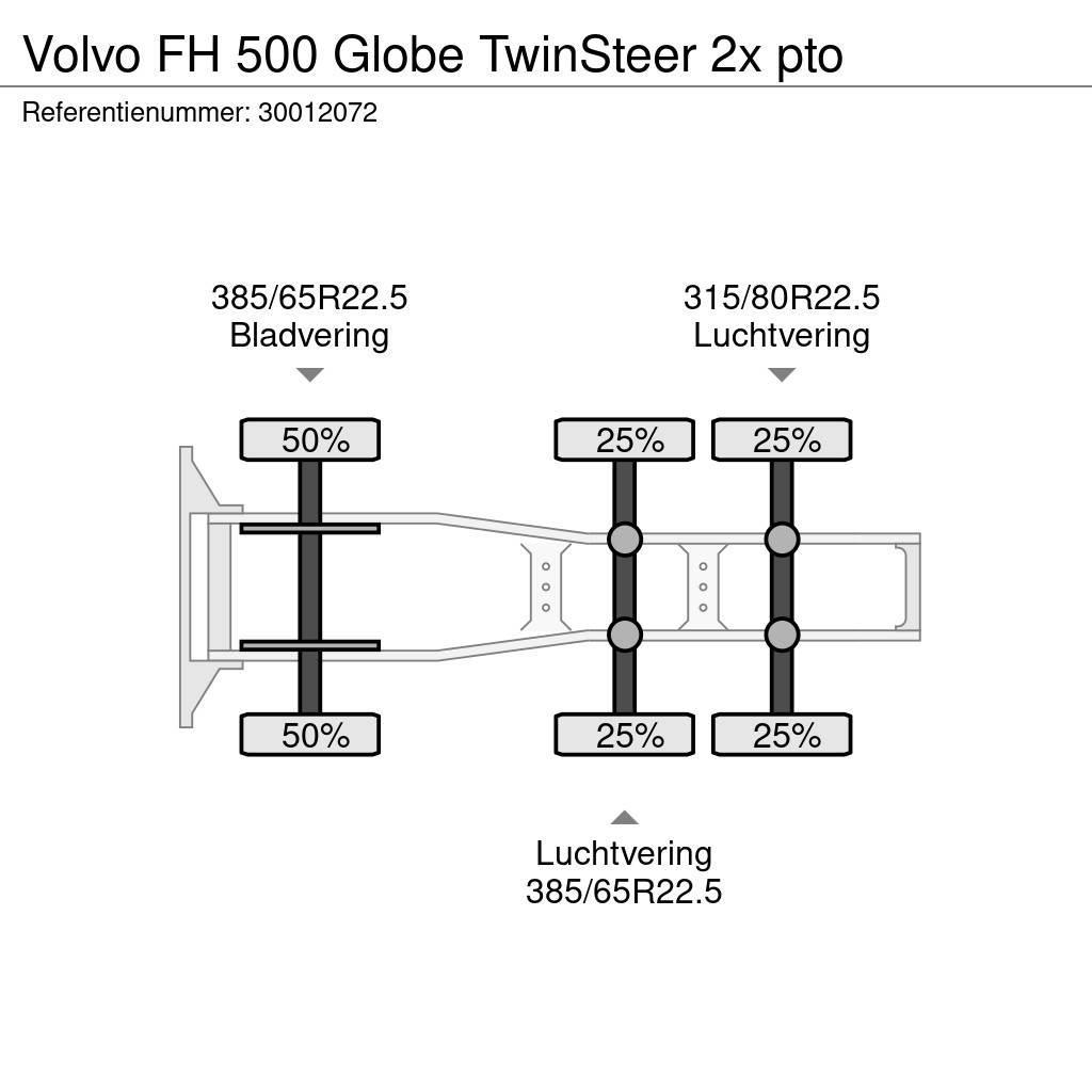 Volvo FH 500 Globe TwinSteer 2x pto Sattelzugmaschinen