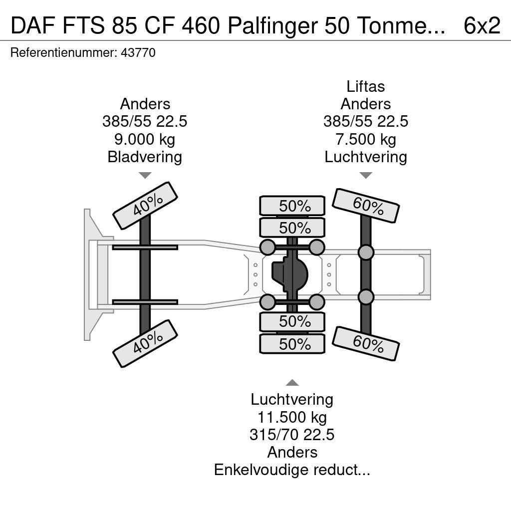 DAF FTS 85 CF 460 Palfinger 50 Tonmeter laadkraan Sattelzugmaschinen