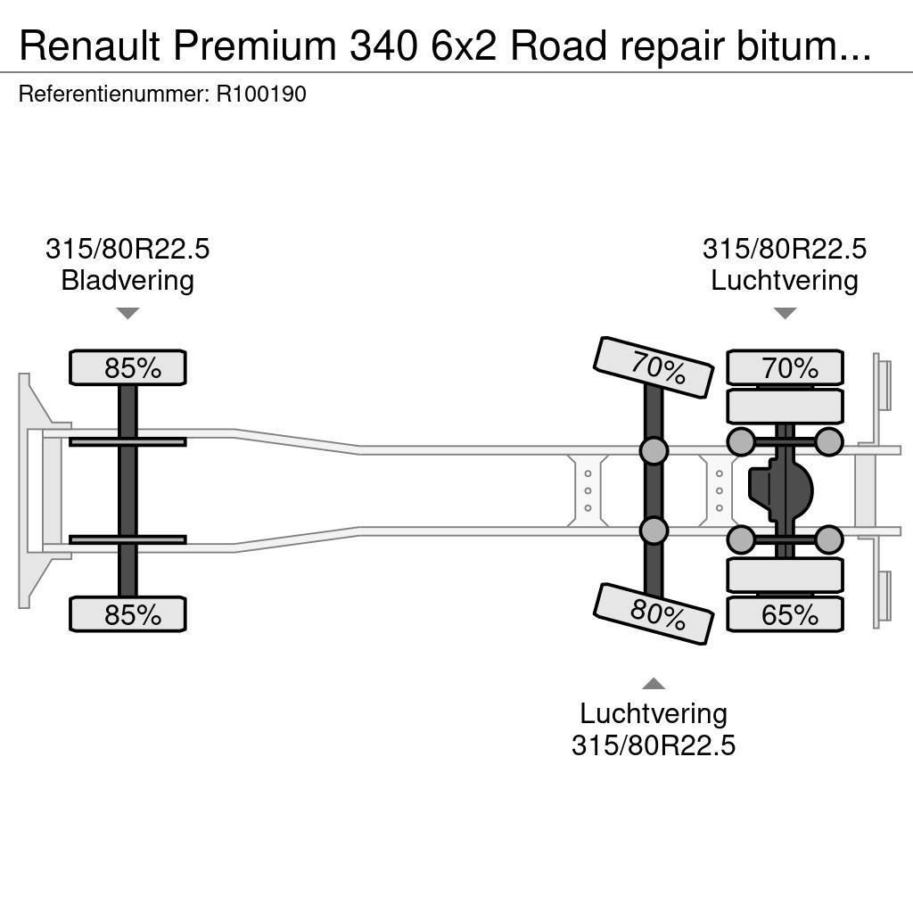 Renault Premium 340 6x2 Road repair bitumen tank 6 m3 / ti Kipper
