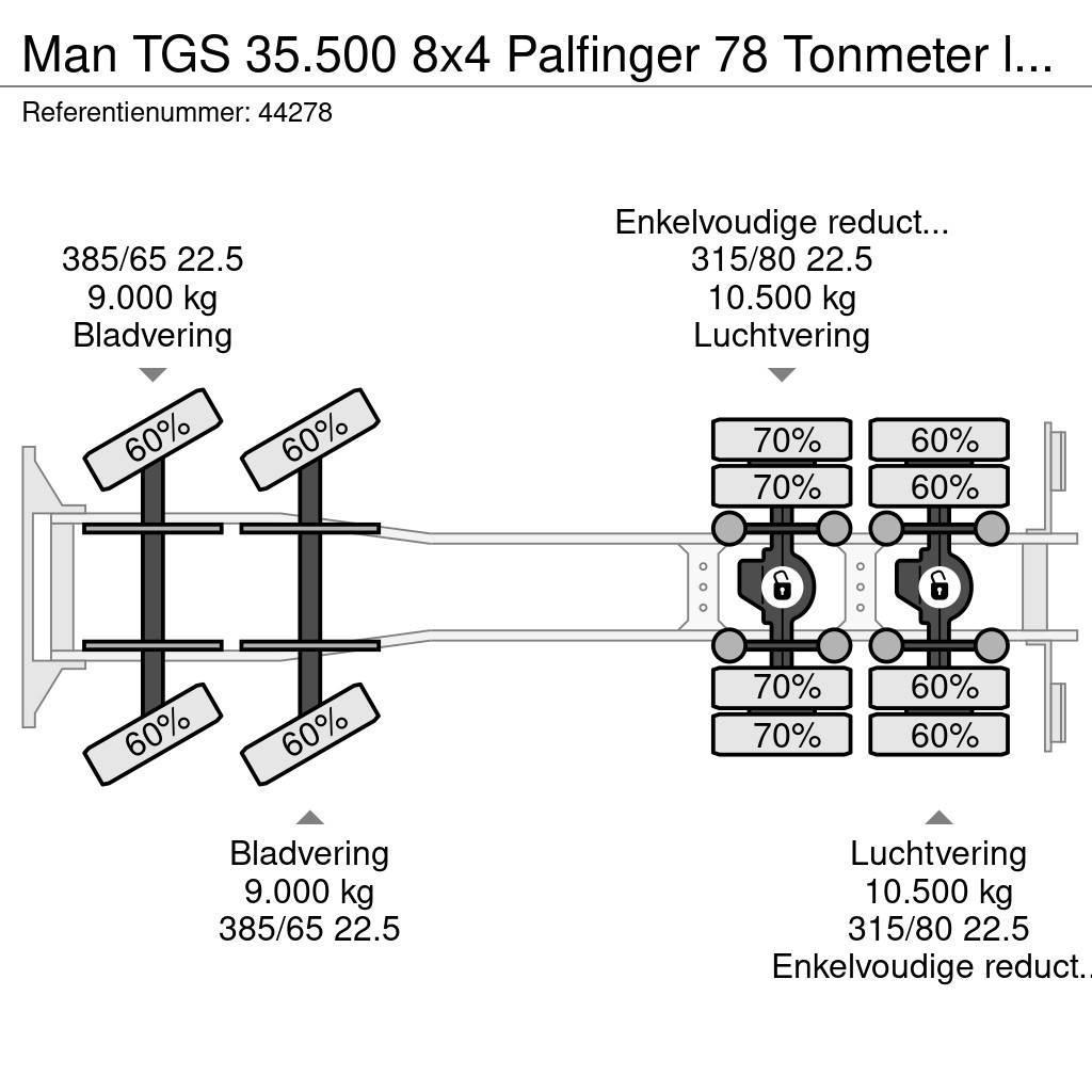 MAN TGS 35.500 8x4 Palfinger 78 Tonmeter laadkraan All-Terrain-Krane