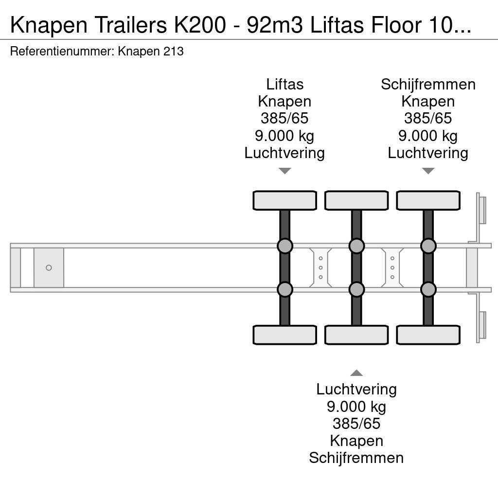 Knapen Trailers K200 - 92m3 Liftas Floor 10mm APK/TUV 02- Schubbodenauflieger